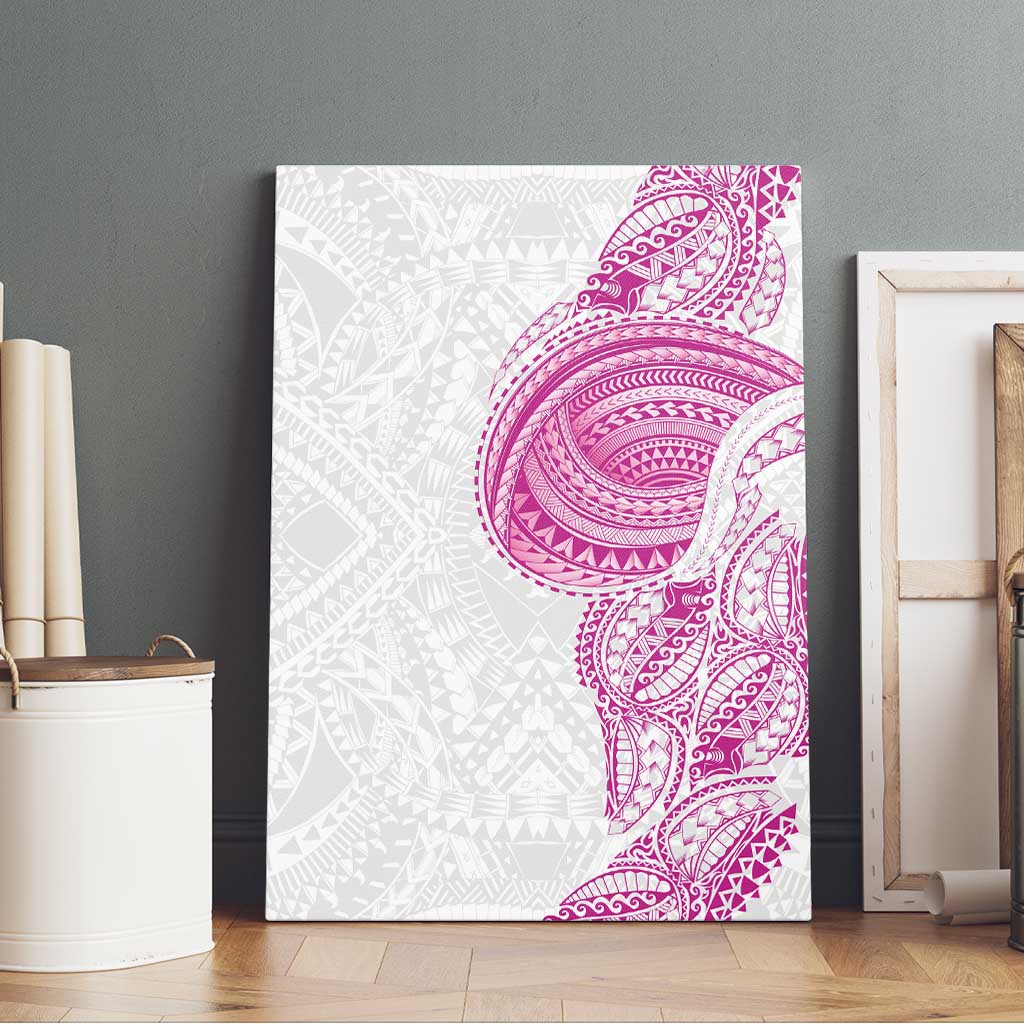 Traditional Polynesian Art Tattoos Canvas Wall Art Pink Color - Polynesian Pride