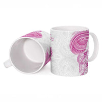 Traditional Polynesian Art Tattoos Ceramic Mug Pink Color - Polynesian Pride