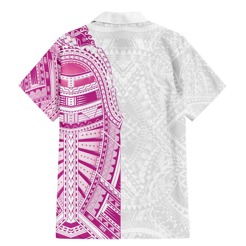Traditional Polynesian Art Tattoos Family Matching Mermaid Dress and Hawaiian Shirt Pink Color - Polynesian Pride