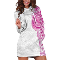 Traditional Polynesian Art Tattoos Hoodie Dress Pink Color - Polynesian Pride