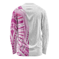 Traditional Polynesian Art Tattoos Long Sleeve Shirt Pink Color - Polynesian Pride