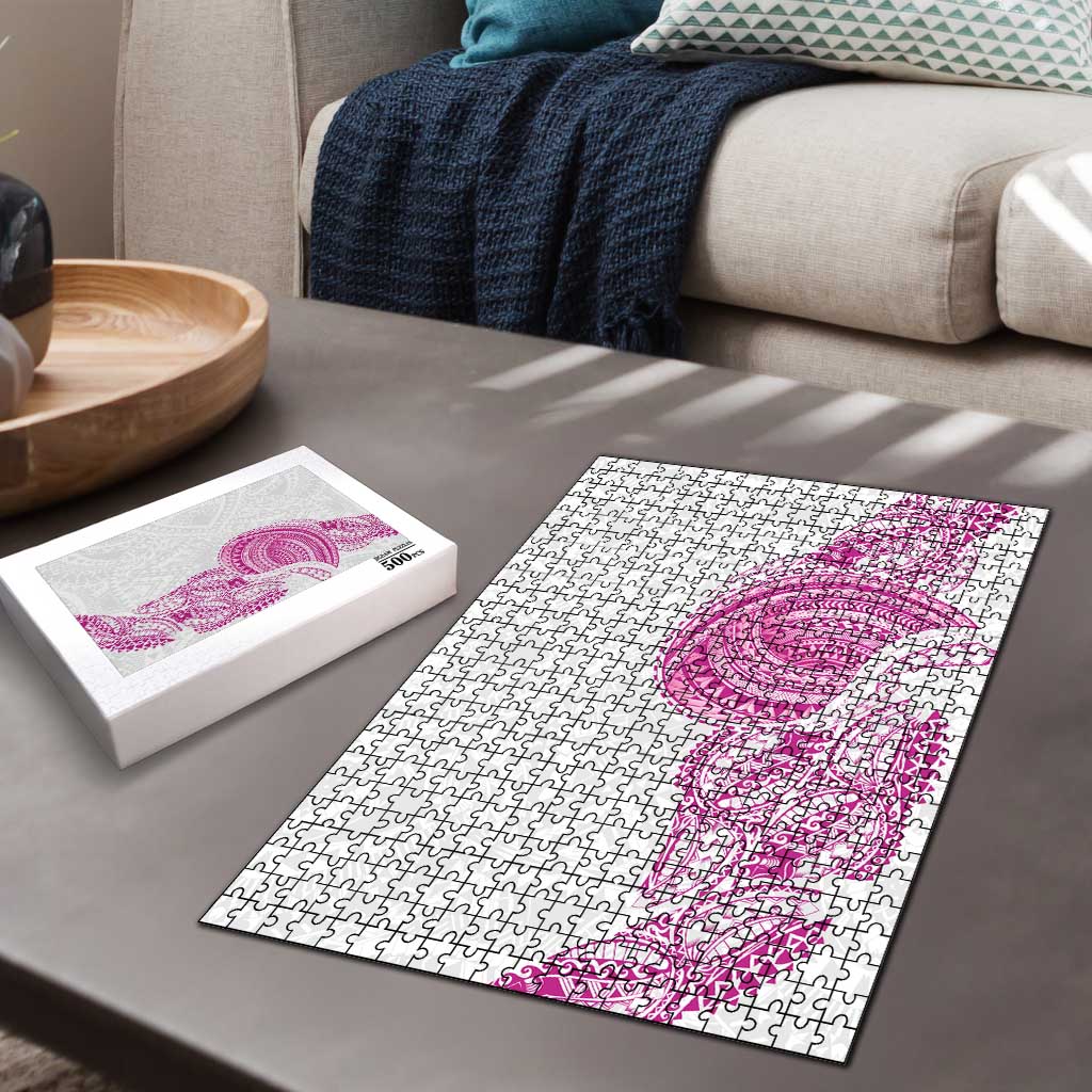 Traditional Polynesian Art Tattoos Puzzle Pink Color - Polynesian Pride