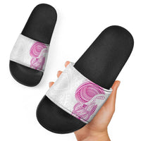 Traditional Polynesian Art Tattoos Slide Sandals Pink Color - Polynesian Pride