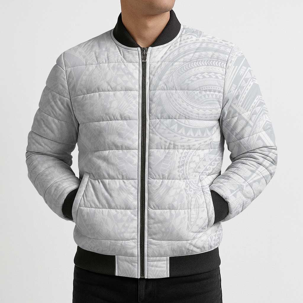 Lotu Tamaiti Bomber Puffer Jacket Traditional Samoan Art Tattoos - Polynesian Pride
