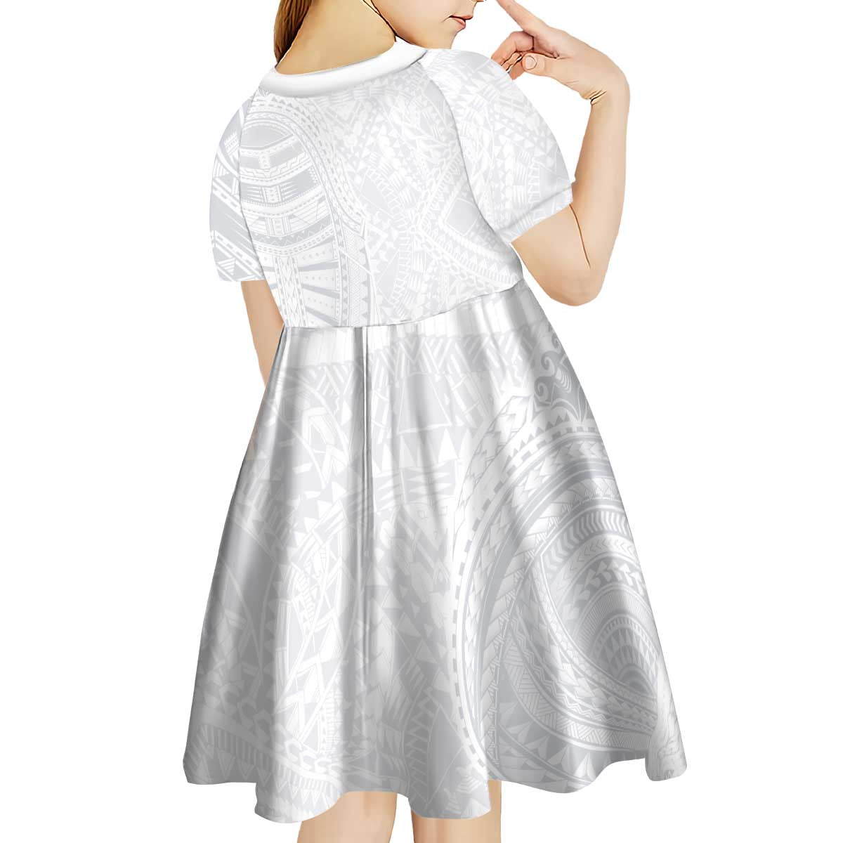 Lotu Tamaiti Kid Short Sleeve Dress Traditional Samoan Art Tattoos LT03 - Polynesian Pride