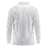 Lotu Tamaiti Long Sleeve Polo Shirt Traditional Samoan Art Tattoos LT03 - Polynesian Pride