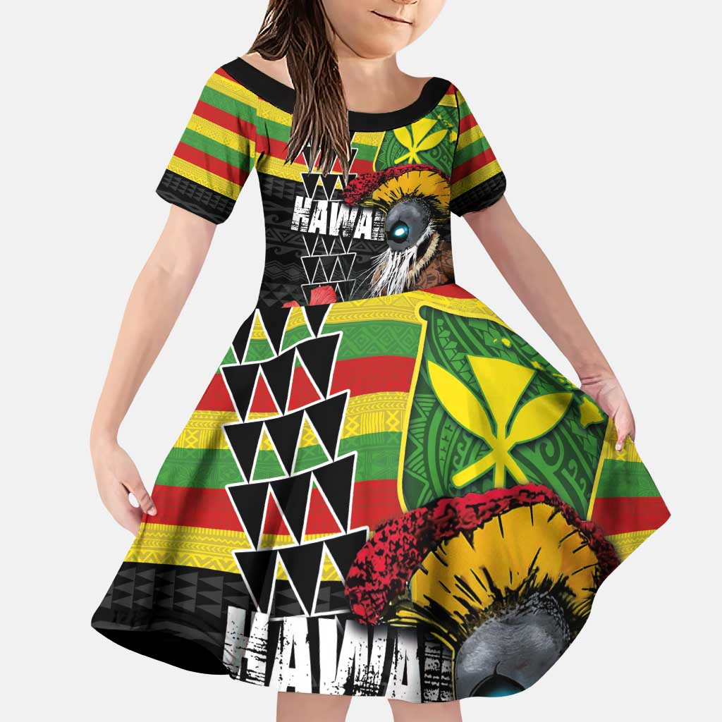 Kanaka Maoli Ikaika Warrior Family Matching Puletasi and Hawaiian Shirt Hibiscus Kakau Art and Tapa Tribal Pattern