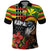 Kanaka Maoli Ikaika Warrior Polo Shirt Hibiscus Kakau Art and Tapa Tribal Pattern
