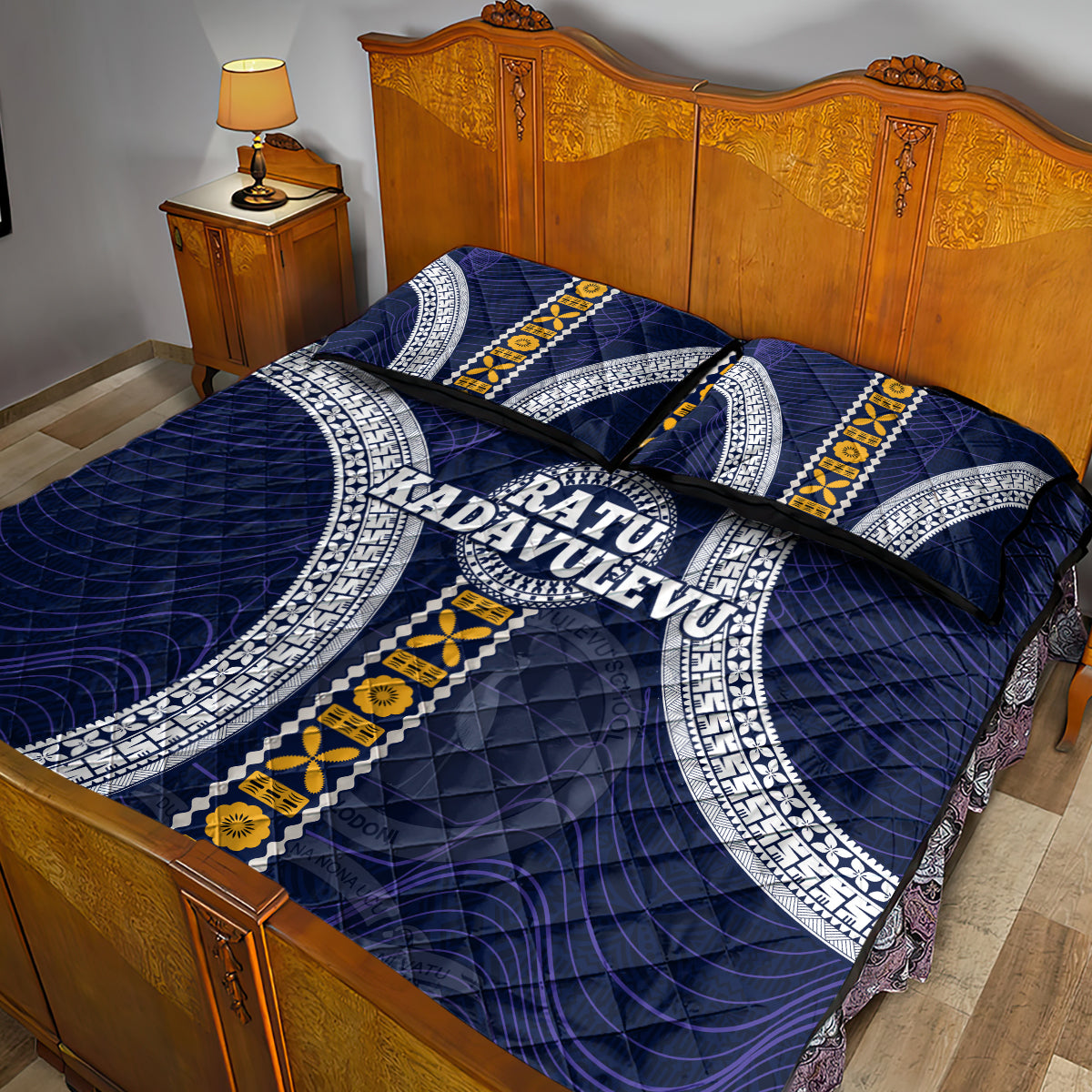 Fiji Ratu Kadavulevu School Quilt Bed Set Tapa and Polynesian Tribal Pattern LT03 - Polynesian Pride