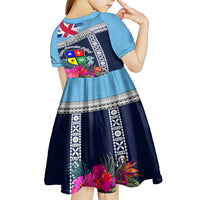Fiji Lelean Memorial School Kid Short Sleeve Dress Tapa and Polynesian Tribal Pattern LT03 - Polynesian Pride
