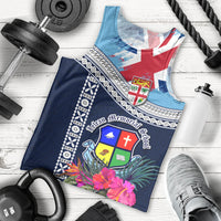 Fiji Lelean Memorial School Men Tank Top Tapa and Polynesian Tribal Pattern LT03 - Polynesian Pride