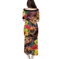 Hawaiian Sea Animals Love Couple Puletasi Aloha Sunset Symphony