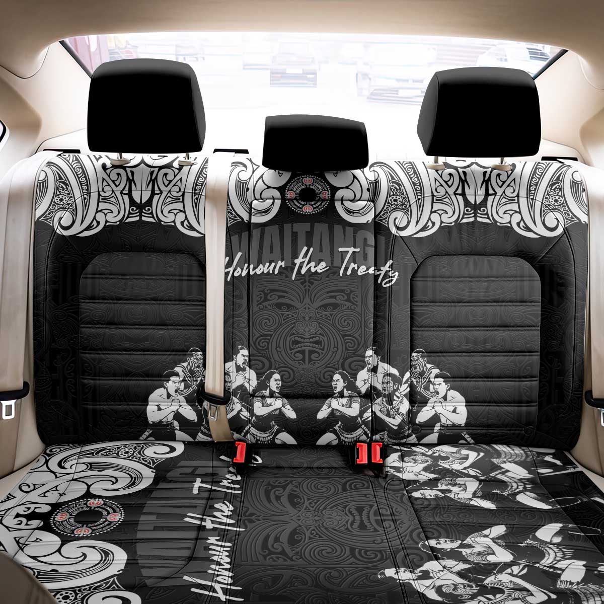 Aotearoa Waitangi Day - Toitu Te Tiriti Back Car Seat Cover New Zealand Honour the Treaty