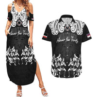 Aotearoa Waitangi Day - Toitu Te Tiriti Couples Matching Summer Maxi Dress and Hawaiian Shirt New Zealand Honour the Treaty