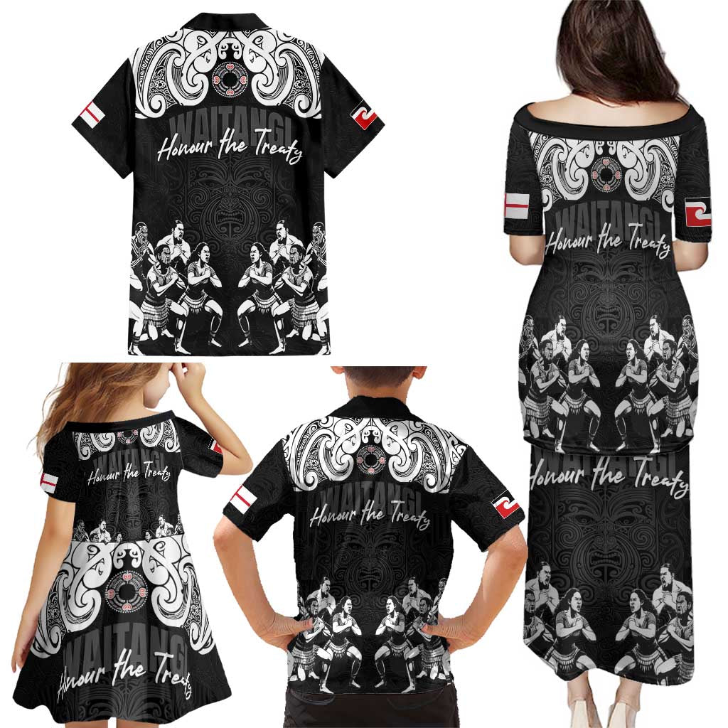Aotearoa Waitangi Day - Toitu Te Tiriti Family Matching Puletasi and Hawaiian Shirt New Zealand Honour the Treaty