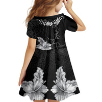 Hawaii Valentine Day Family Matching Off Shoulder Maxi Dress and Hawaiian Shirt Polynesian Line Art Love Couple Hibiscus Tribal Pattern LT03 - Polynesian Pride