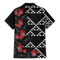 Hawaiian White Kakau Art Tattoo-Ohia Lehua and Taro Leaves Family Matching Mermaid Dress and Hawaiian Shirt