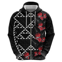 Hawaiian White Kakau Art Tattoo-Ohia Lehua and Taro Leaves Hoodie