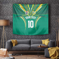 Custom Cook Islands Rugby Tapestry Tatau Art Sport Style Green Color LT03 Green - Polynesian Pride