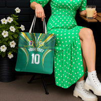 Custom Cook Islands Rugby Tote Bag Tatau Art Sport Style Green Color LT03 - Polynesian Pride