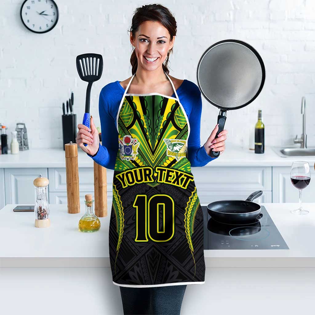 Custom Cook Islands Rugby Apron Tatau Art Sport Style Black Color LT03 - Polynesian Pride