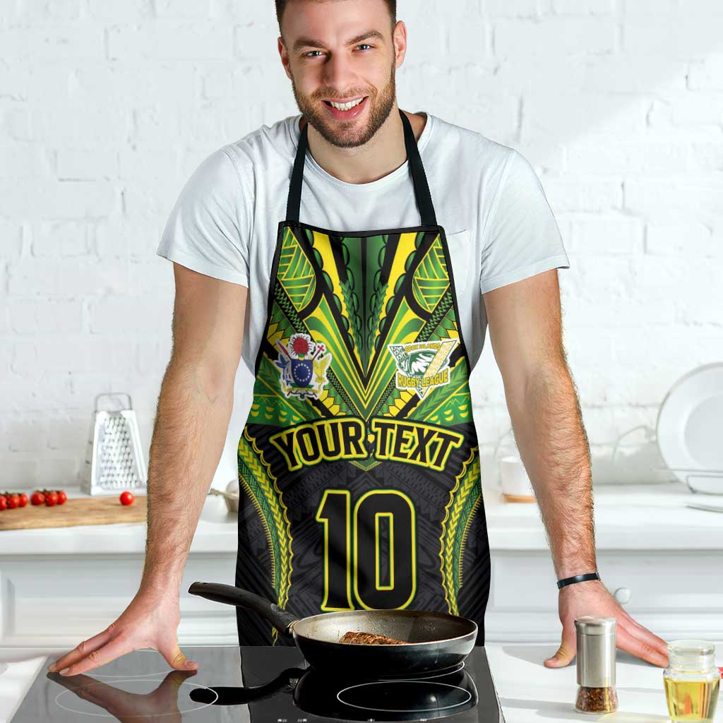 Custom Cook Islands Rugby Apron Tatau Art Sport Style Black Color LT03 - Polynesian Pride