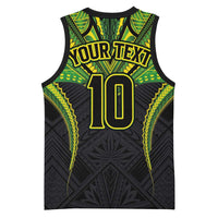Custom Cook Islands Rugby Basketball Jersey Tatau Art Sport Style Black Color LT03 - Polynesian Pride