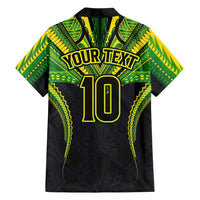 Custom Cook Islands Rugby Family Matching Tank Maxi Dress and Hawaiian Shirt Tatau Art Sport Style Black Color