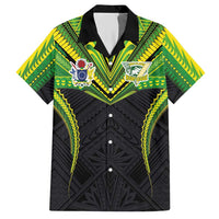 Custom Cook Islands Rugby Hawaiian Shirt Tatau Art Sport Style Black Color LT03 Black - Polynesian Pride