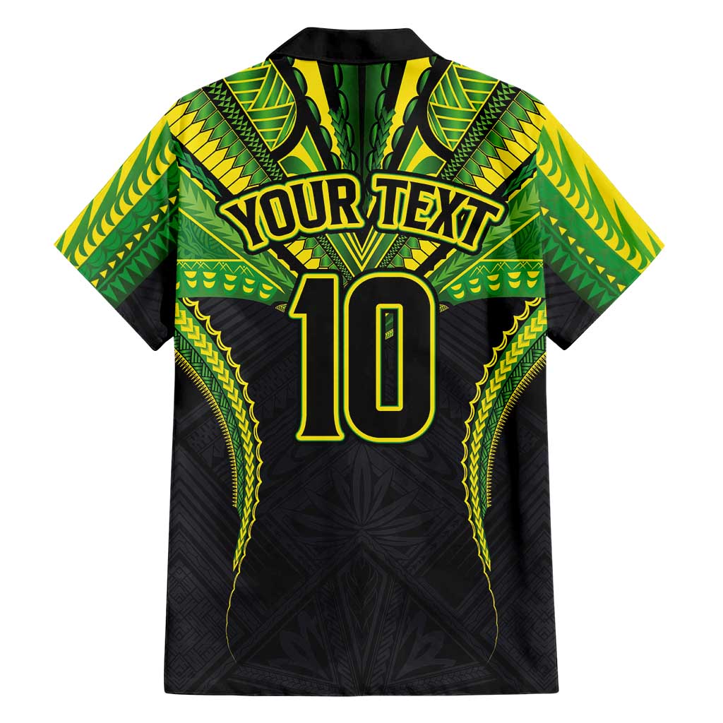 Custom Cook Islands Rugby Hawaiian Shirt Tatau Art Sport Style Black Color LT03 - Polynesian Pride