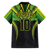 Custom Cook Islands Rugby Hawaiian Shirt Tatau Art Sport Style Black Color LT03 - Polynesian Pride