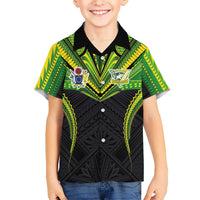 Custom Cook Islands Rugby Hawaiian Shirt Tatau Art Sport Style Black Color LT03 - Polynesian Pride