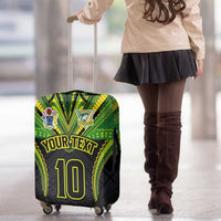 Custom Cook Islands Rugby Luggage Cover Tatau Art Sport Style Black Color LT03 - Polynesian Pride