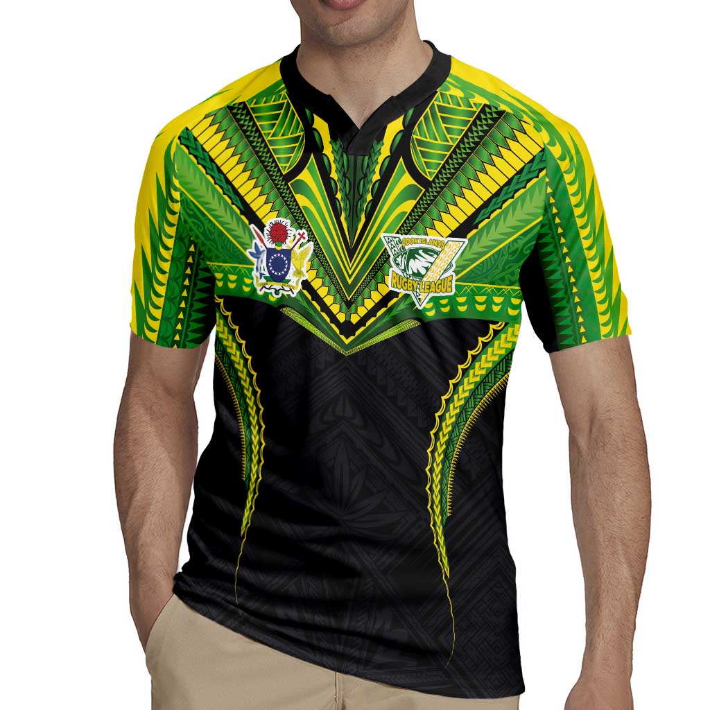 Custom Cook Islands Rugby Rugby Jersey Tatau Art Sport Style Black Color