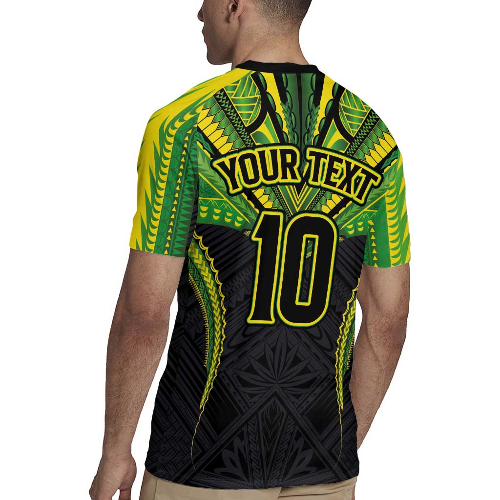 Custom Cook Islands Rugby Rugby Jersey Tatau Art Sport Style Black Color