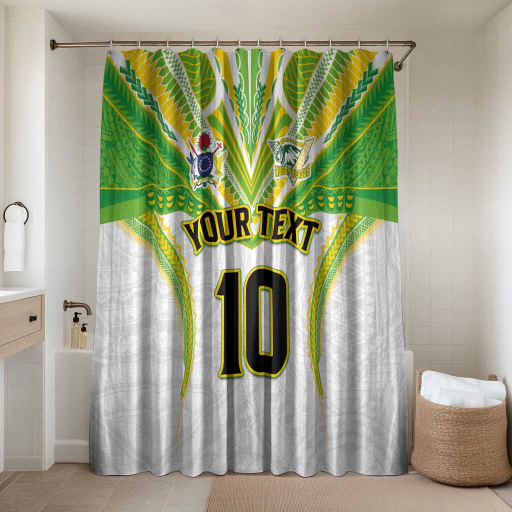 Custom Cook Islands Rugby Bathroom Set Tatau Art Sport Style White Color