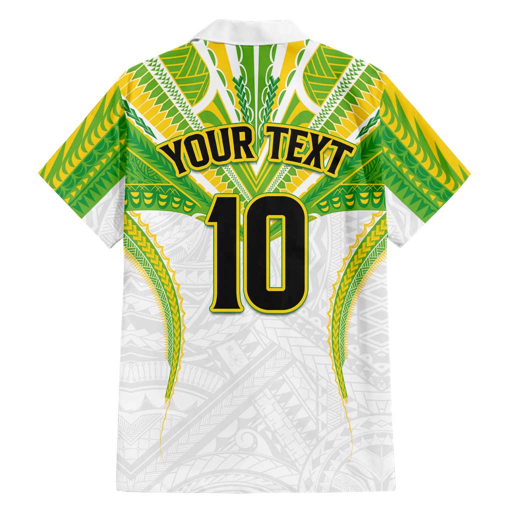 Custom Cook Islands Rugby Family Matching Mermaid Dress and Hawaiian Shirt Tatau Art Sport Style White Color
