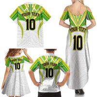 Custom Cook Islands Rugby Family Matching Summer Maxi Dress and Hawaiian Shirt Tatau Art Sport Style White Color