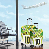 Custom Cook Islands Rugby Luggage Cover Tatau Art Sport Style White Color LT03 - Polynesian Pride