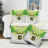 Custom Cook Islands Rugby Pillow Cover Tatau Art Sport Style White Color