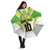 Custom Cook Islands Rugby Umbrella Tatau Art Sport Style White Color