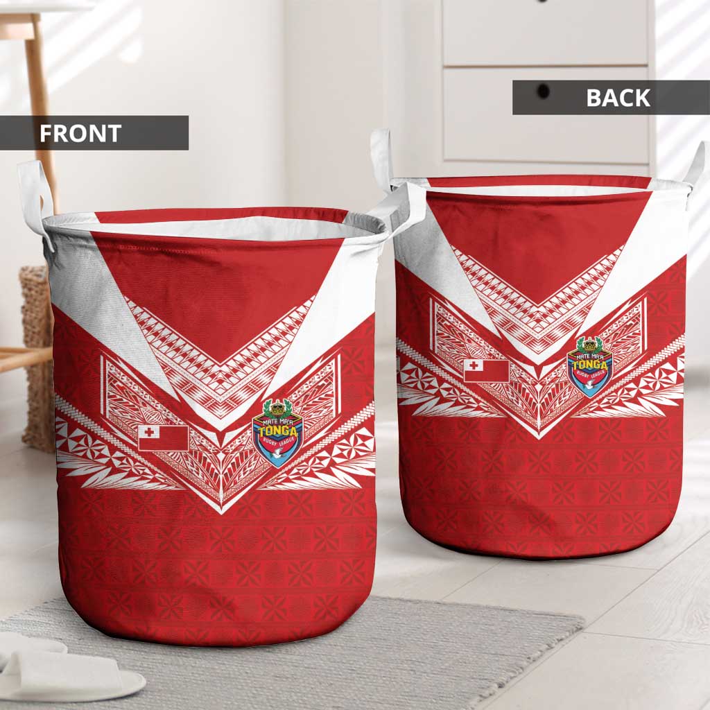 Tonga Rugby Laundry Basket Ngatu Motifs and Pacific Patterns