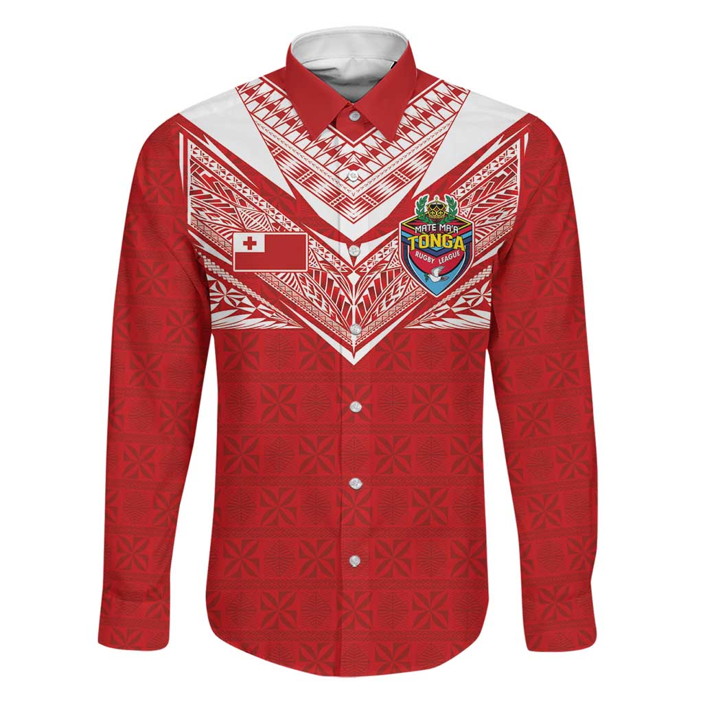Custom Tonga Rugby Family Matching Off Shoulder Short Dress and Hawaiian Shirt Ngatu Motifs and Pacific Patterns