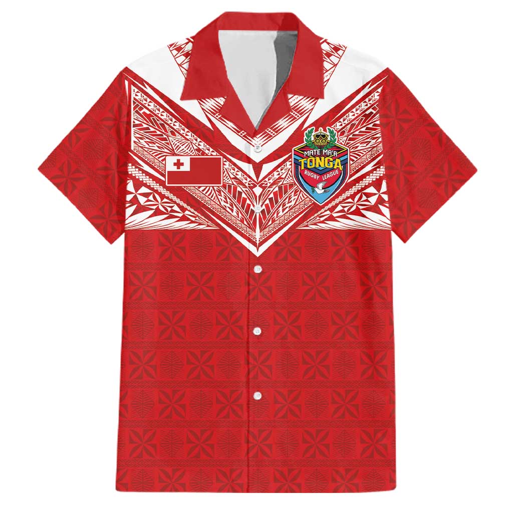 Custom Tonga Rugby Family Matching Short Sleeve Bodycon Dress and Hawaiian Shirt Ngatu Motifs and Pacific Patterns