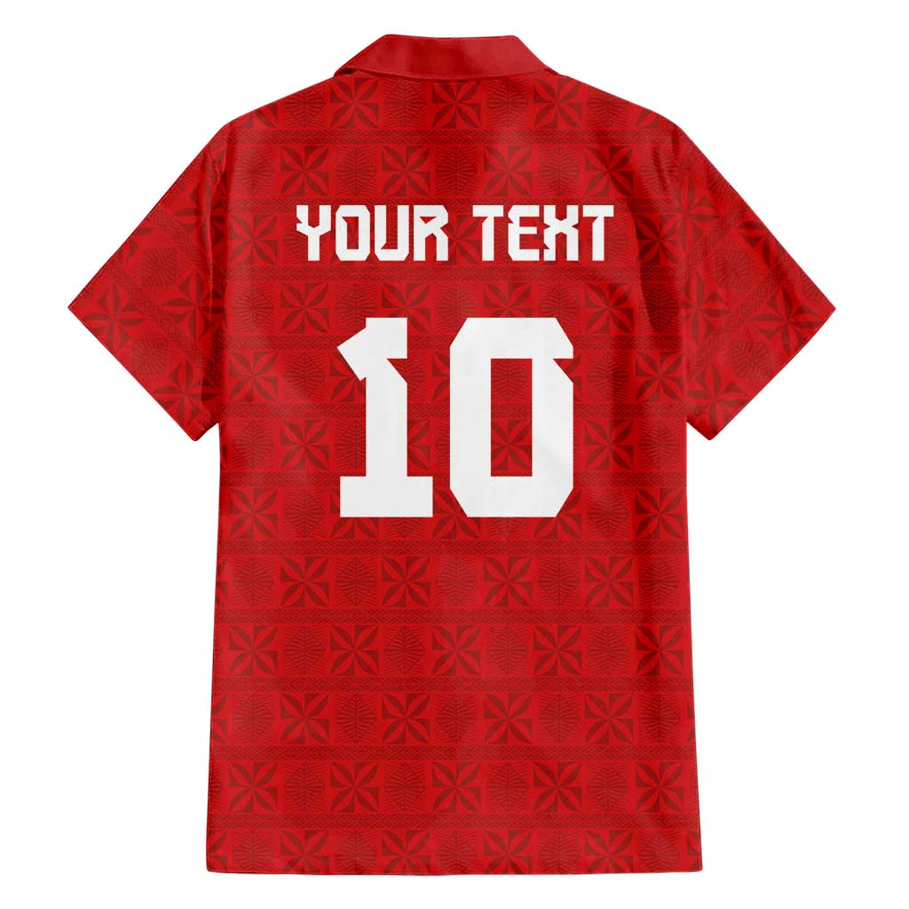 Custom Tonga Rugby Family Matching Short Sleeve Bodycon Dress and Hawaiian Shirt Ngatu Motifs and Pacific Patterns