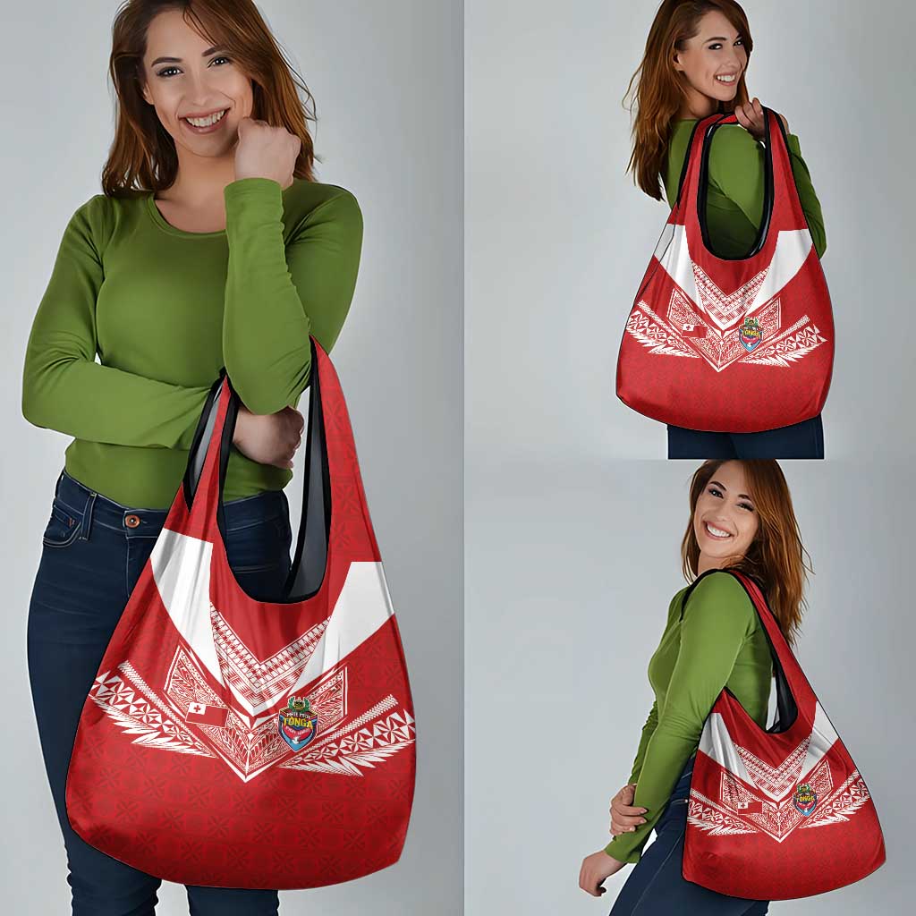 Tonga Rugby Grocery Bag Ngatu Motifs and Pacific Patterns