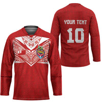 Custom Tonga Rugby Hockey Jersey Ngatu Motifs and Pacific Patterns