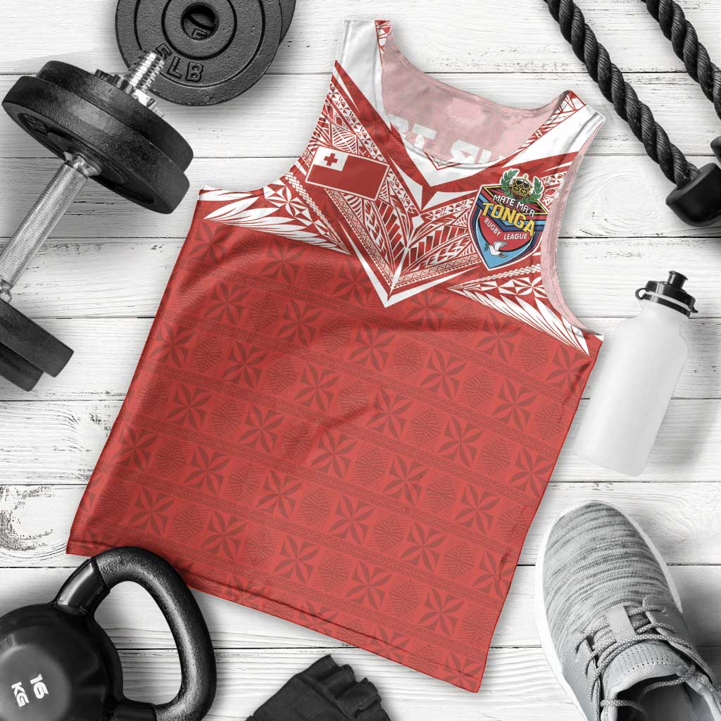 Custom Tonga Rugby Men Tank Top Ngatu Motifs and Pacific Patterns