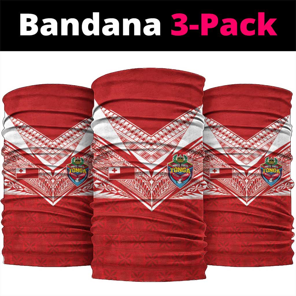 Tonga Rugby Neck Gaiter Ngatu Motifs and Pacific Patterns