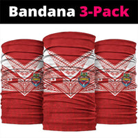 Tonga Rugby Neck Gaiter Ngatu Motifs and Pacific Patterns